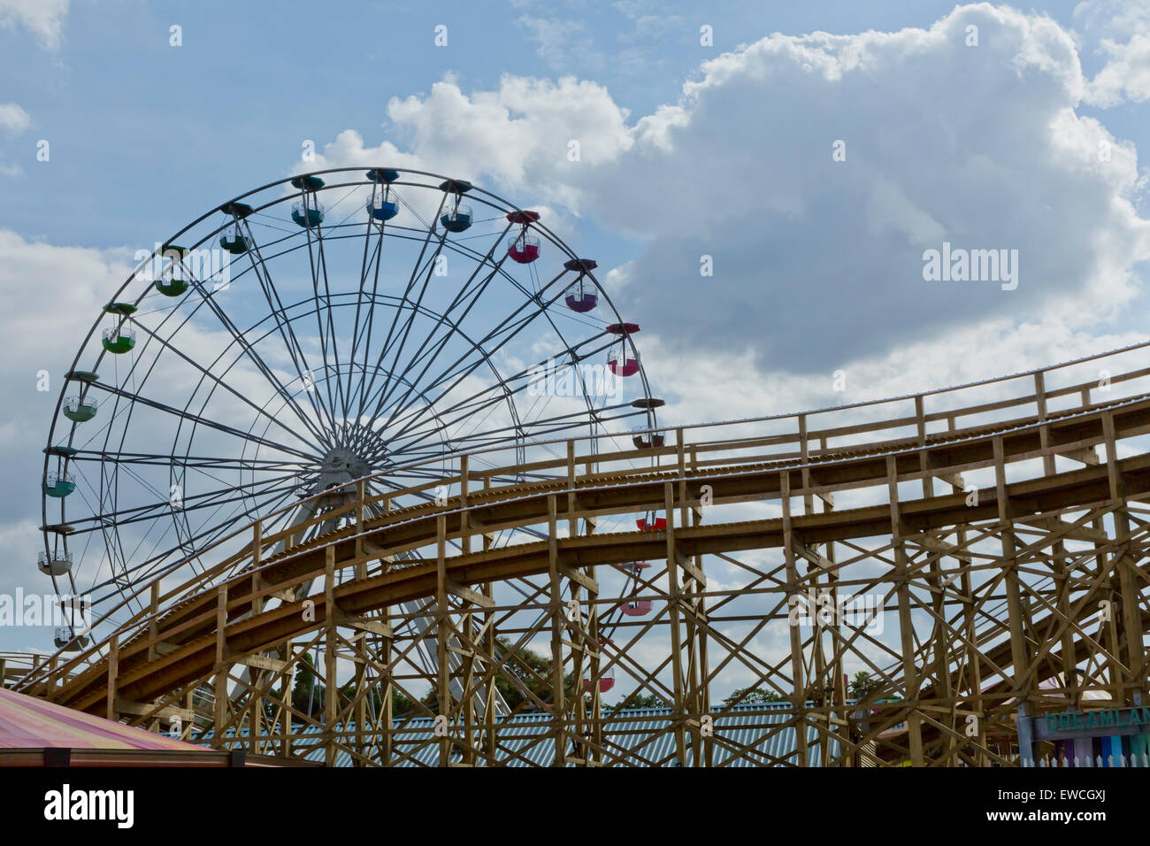 Margate`s reopening of dreamland fun park Stock Photo